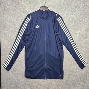 Adidas Tiro 23 Training Track Jacket Mens XLT3‎ Blue Full Zip 3 Stripes Futbol